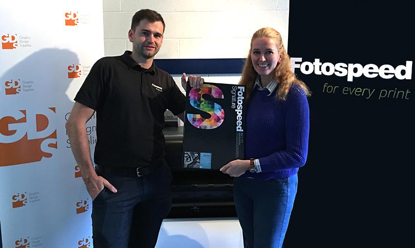 Fotospeed's Vince Cater with Tammy Tidmarsh